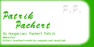 patrik pachert business card